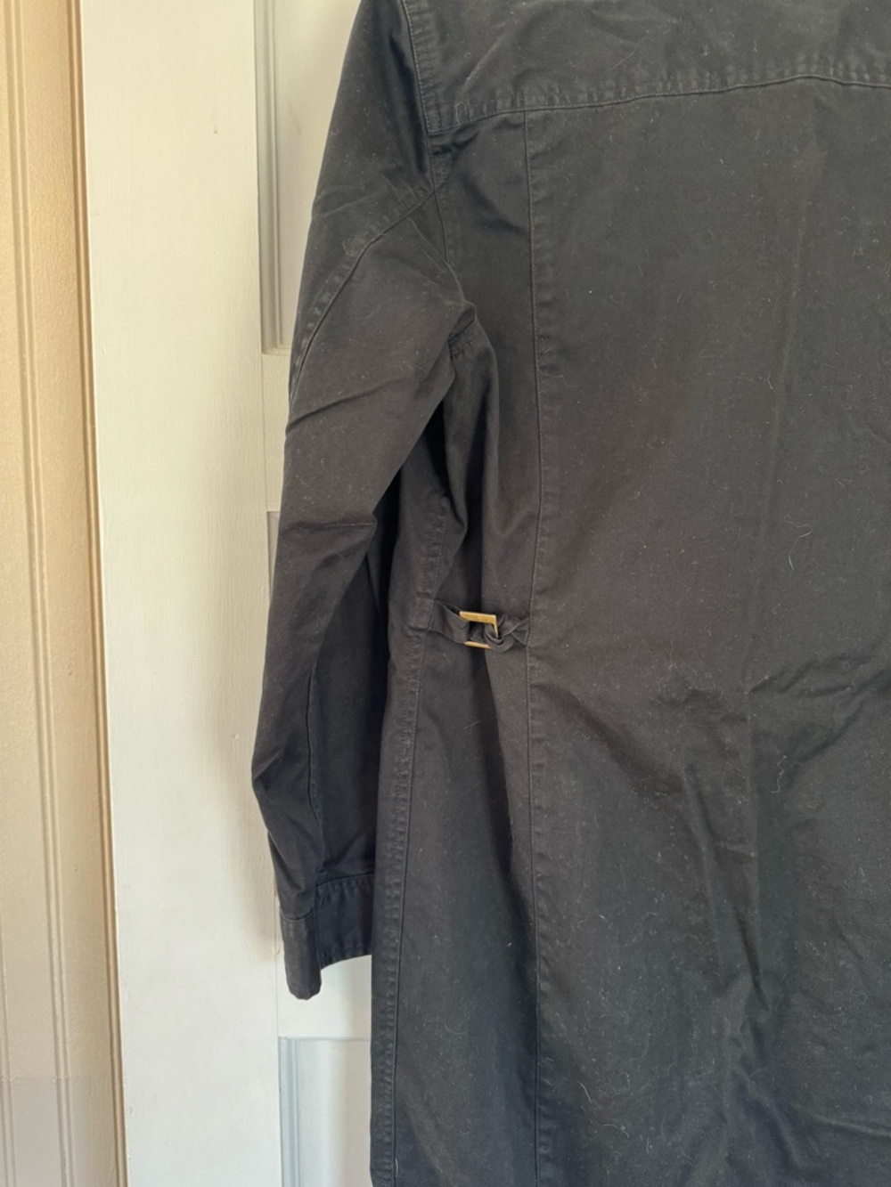 Black Long Button-Front Shirt Dress - Women's - Picture 4 of 6